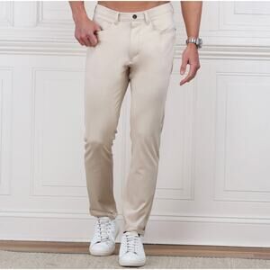 NWT Collars & Co. Men's CEO Tech Velocity Pull-On Performance Pants Stone 34x30